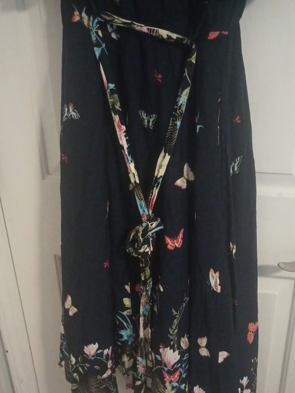 BloomChic Black Maxi Dress with Butterfly and Floral Border - Picture 10 of 10